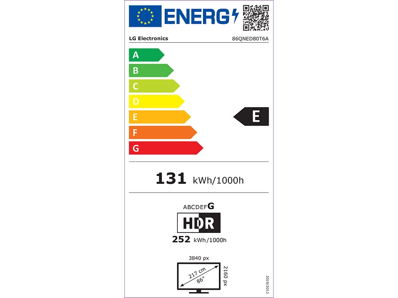 TV QNED LG ELECTRONICS 86''/218 cm