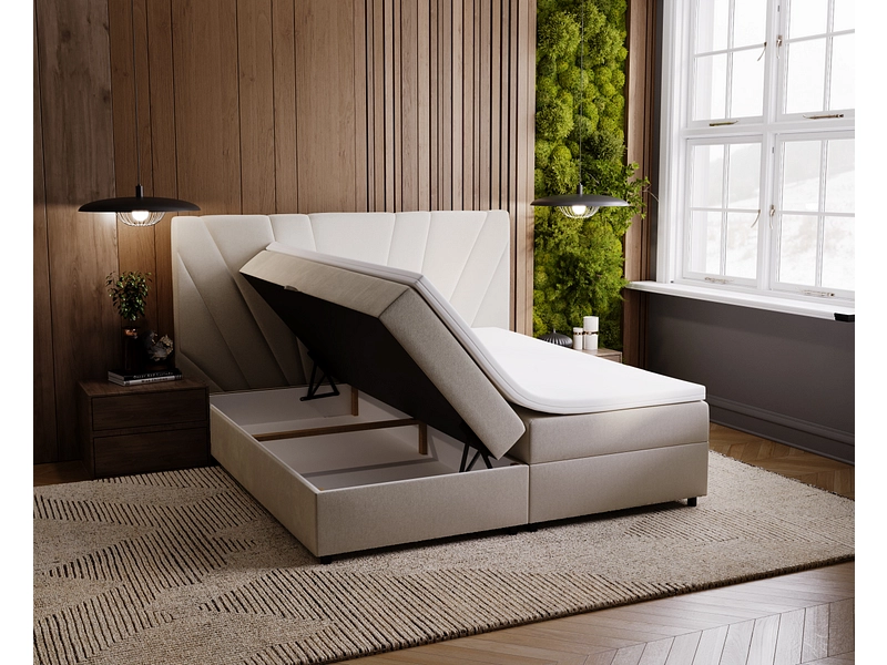 Boxspringbett YORU beige