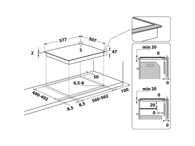 Plan de cuisson BAUKNECHT CTAR 8640 IN Vitrocéramique