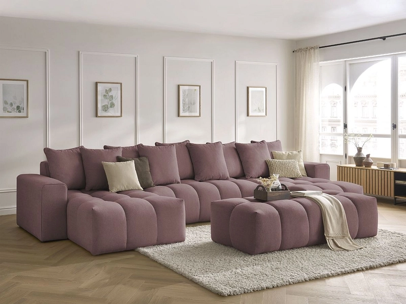 Panorama-Ecksofa mit Hocker BOBOCHIC MONT-BLANC