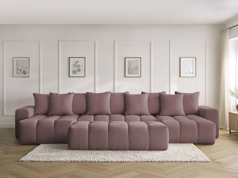 Panorama-Ecksofa mit Hocker BOBOCHIC MONT-BLANC