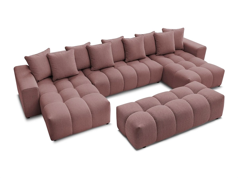 Panorama-Ecksofa mit Hocker BOBOCHIC MONT-BLANC