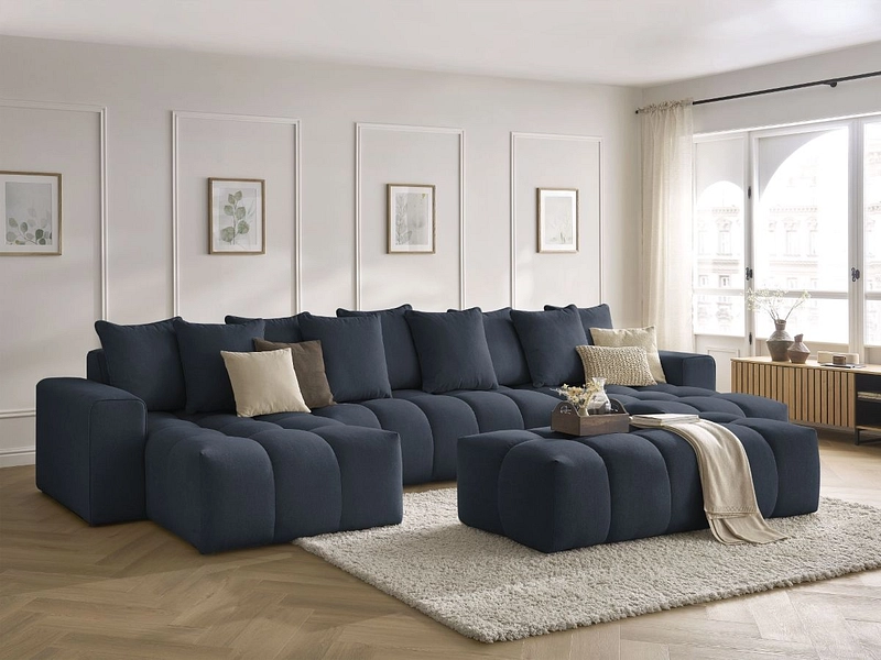 Panorama-Ecksofa mit Hocker BOBOCHIC MONT-BLANC