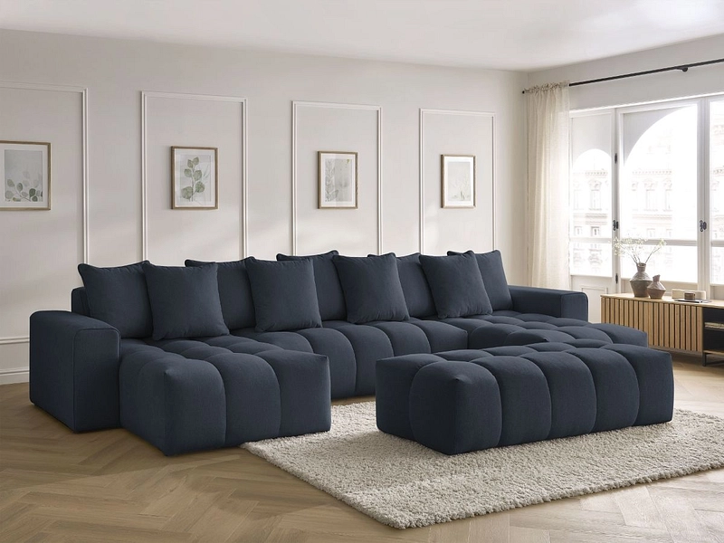 Panorama-Ecksofa mit Hocker BOBOCHIC MONT-BLANC