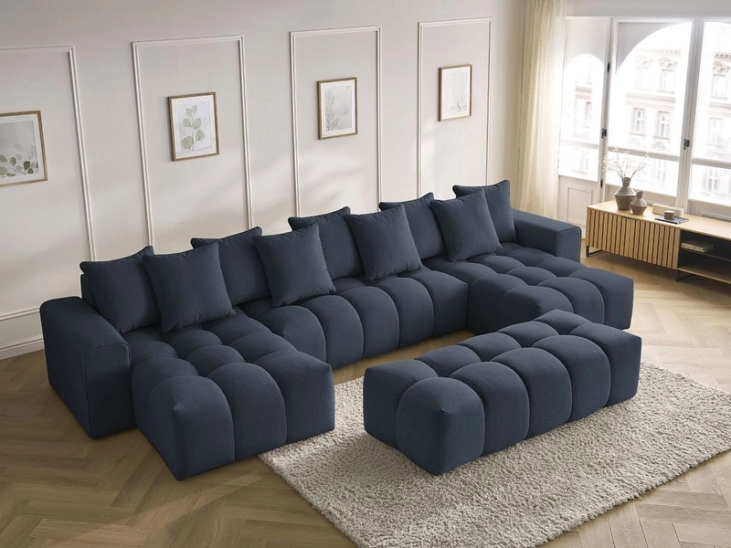 Panorama-Ecksofa mit Hocker BOBOCHIC MONT-BLANC