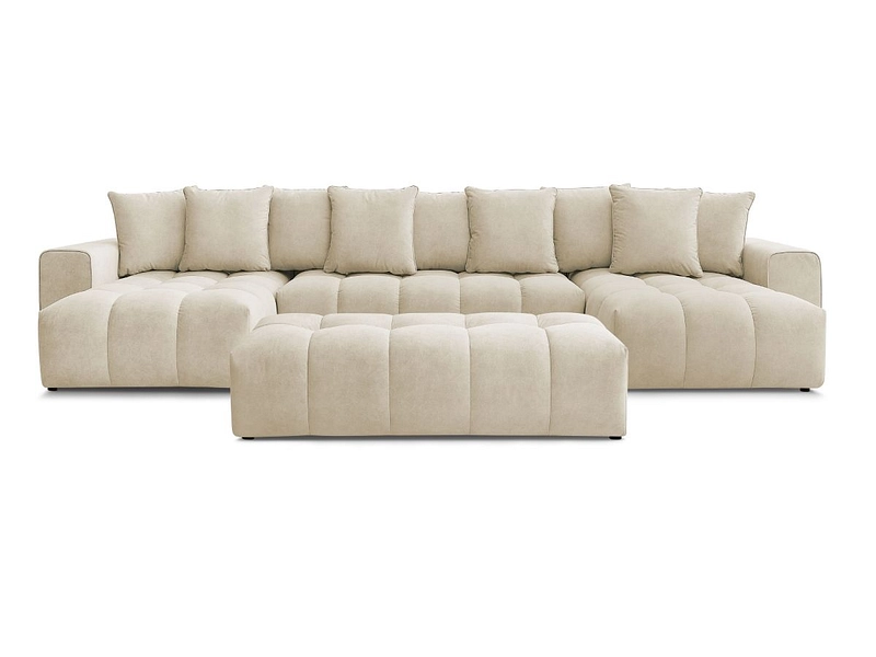 Panorama-Ecksofa mit Hocker BOBOCHIC MONT-BLANC