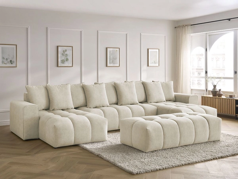 Panorama-Ecksofa mit Hocker BOBOCHIC MONT-BLANC