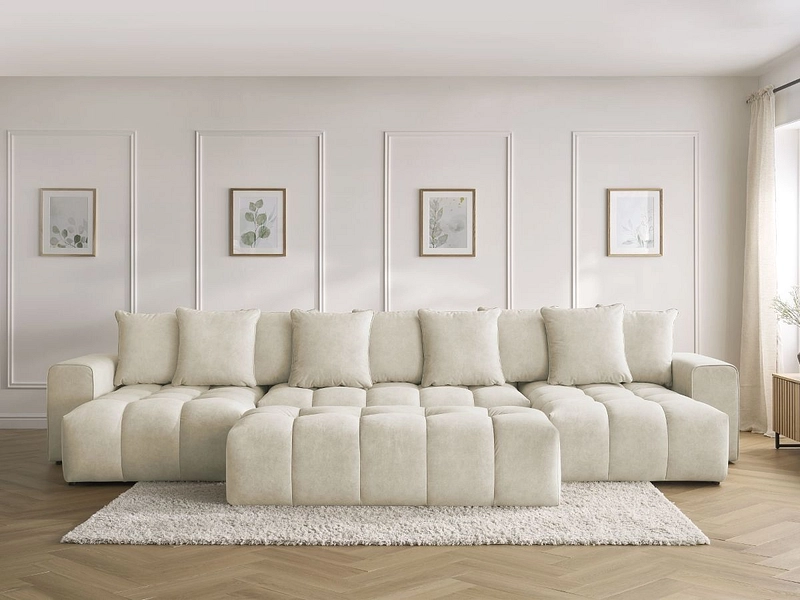 Panorama-Ecksofa mit Hocker BOBOCHIC MONT-BLANC