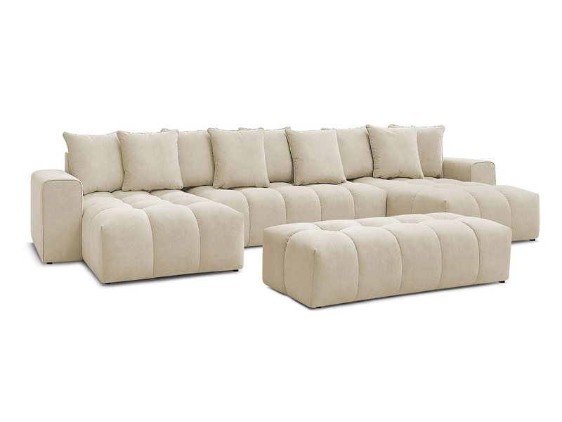 Panorama-Ecksofa mit Hocker BOBOCHIC MONT-BLANC