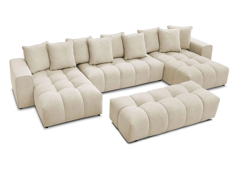 Panorama-Ecksofa mit Hocker BOBOCHIC MONT-BLANC