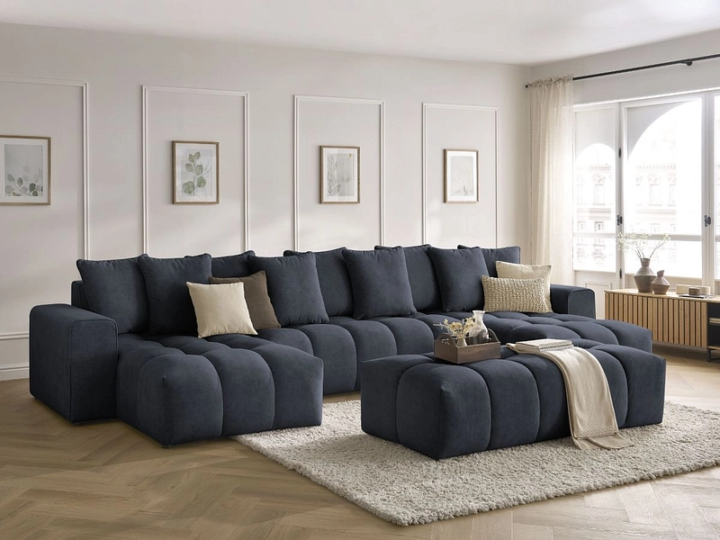 Panorama-Ecksofa mit Hocker BOBOCHIC MONT-BLANC