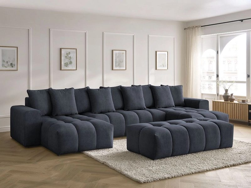 Panorama-Ecksofa mit Hocker BOBOCHIC MONT-BLANC