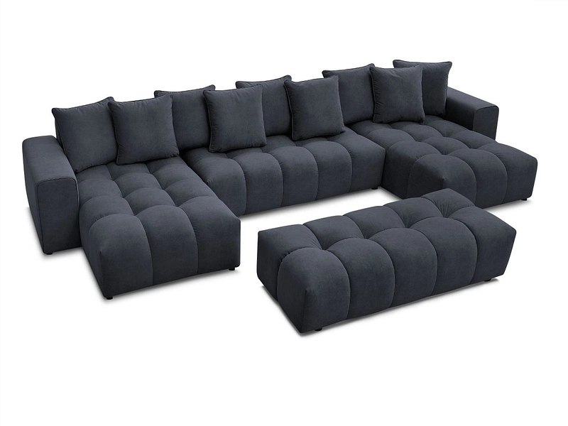 Panorama-Ecksofa mit Hocker BOBOCHIC MONT-BLANC