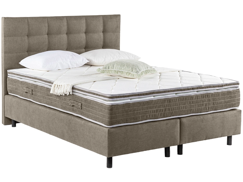 Boxspringbett SOVN taupe