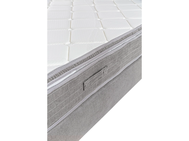 Boxspringbett SOVN hellgrau