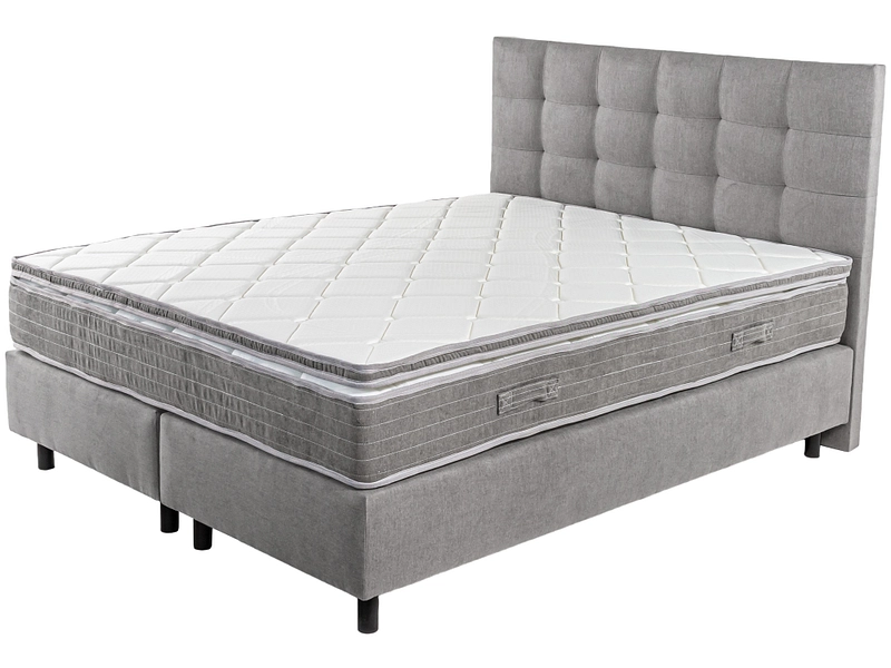 Boxspringbett SOVN hellgrau