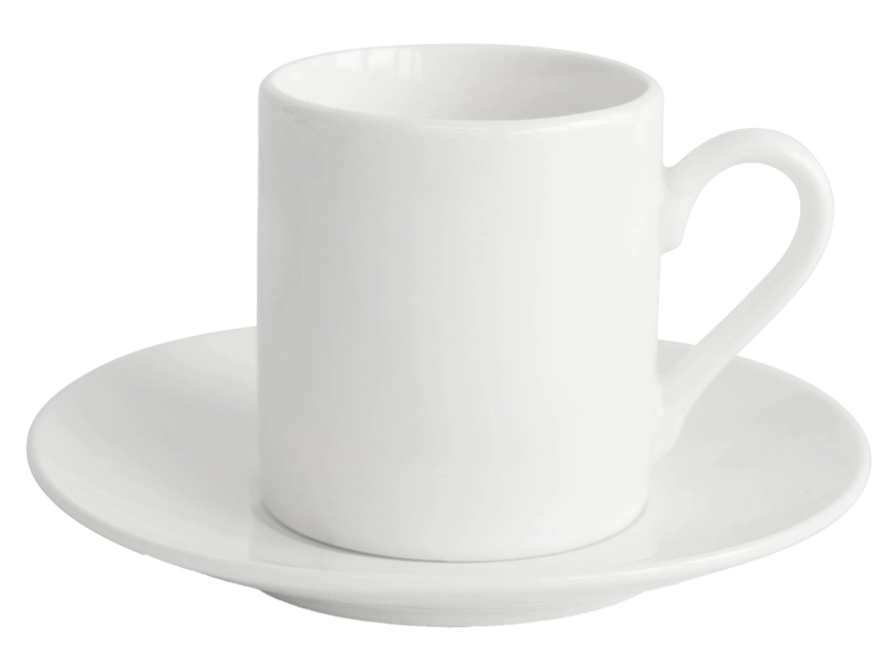 Set tazze da caffè GEMMA 8.8cl porcellana bianco