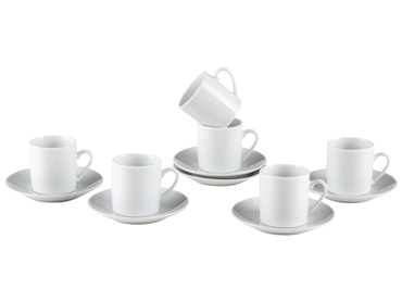 Set tazze da caffè GEMMA 8.8cl porcellana bianco