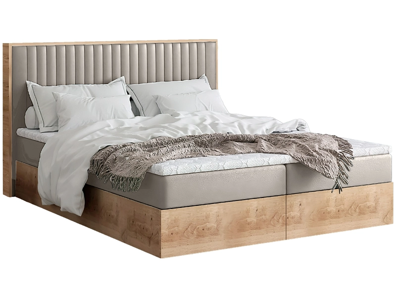 Boxspring BOLIE beige 160x200cm morbido