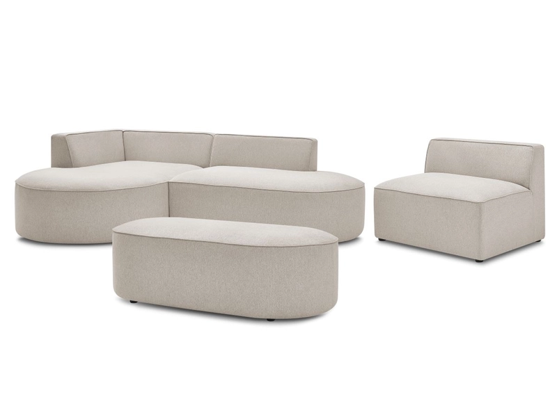 Ecksofa mit Hocker BOBOCHIC ROUSSEAU