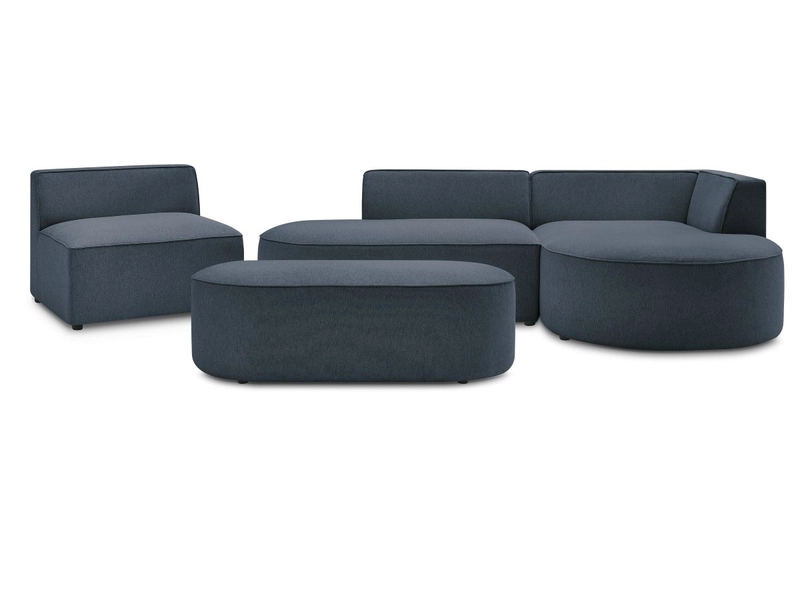 Divano ad angolo con pouf BOBOCHIC ROUSSEAU