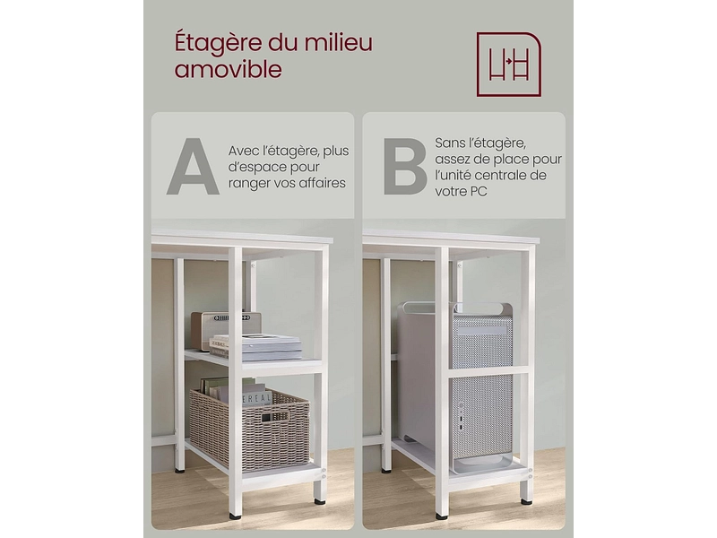 Bureau d'angle LIGHTY SONGMICS