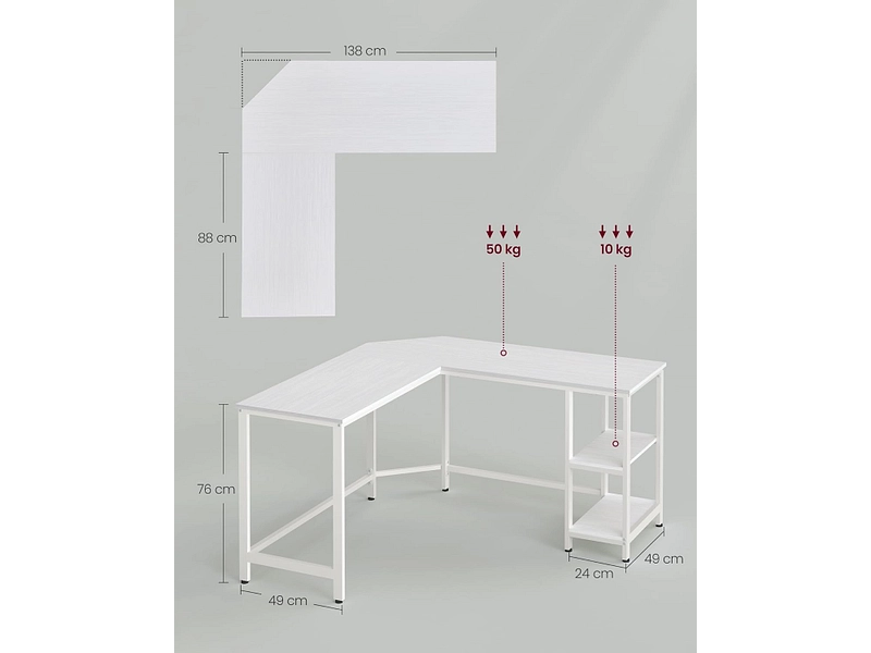 Bureau d'angle LIGHTY SONGMICS