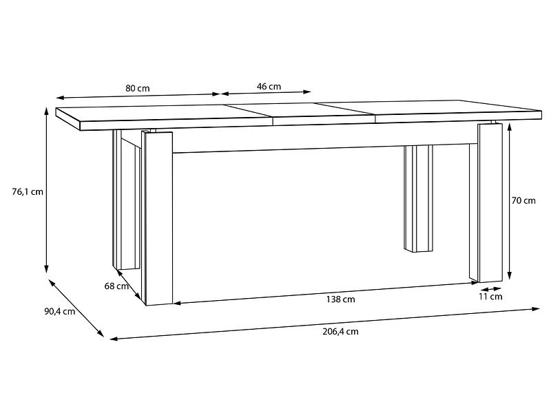 Table extensible MOOD