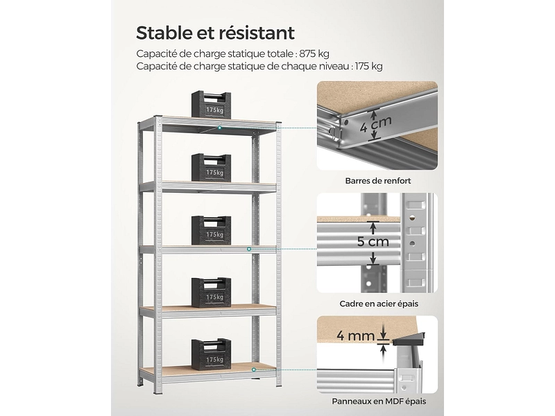 Set aus 2 Schwerlastregalen SMART