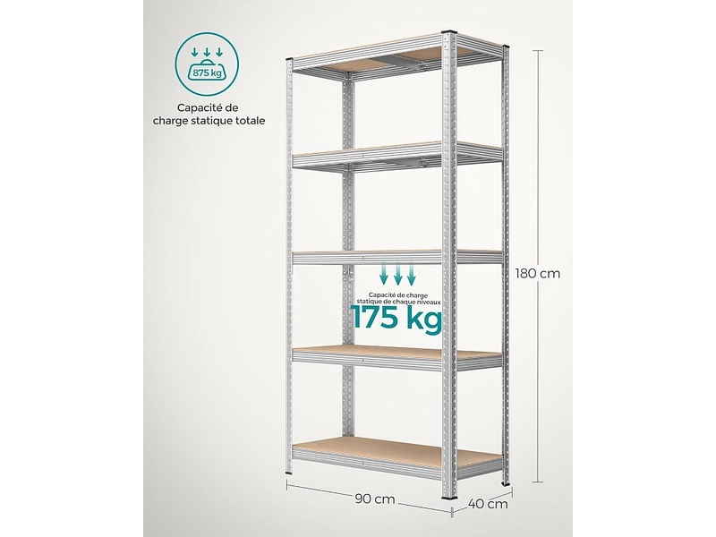 Set aus 2 Schwerlastregalen SMART