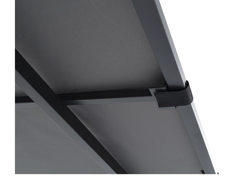 Pavillon LECCI 233 cm x 236.5 cm x 191.5 cm schwarz