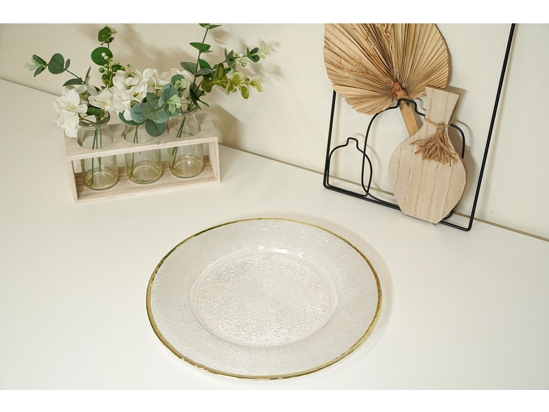 Assiette de présentation ZOÉ verre transparent Assiette de présentation ZOÉ verre transparent