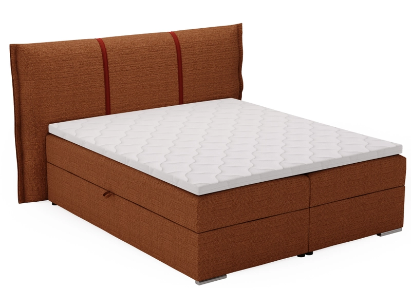 Boxspringbett VIBIA rotbraun