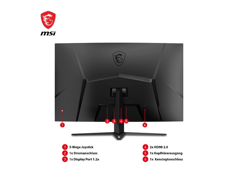 Moniteur MSI 31.5'''/80 cm