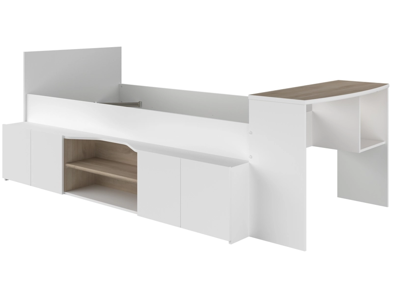 Lit bureau CLEO 90x200cm blanc