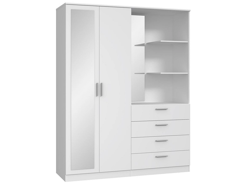 Armoire portes battantes ROANNE blanc