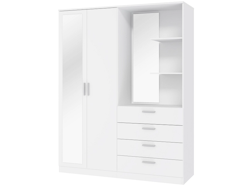 Armoire portes battantes ROANNE blanc