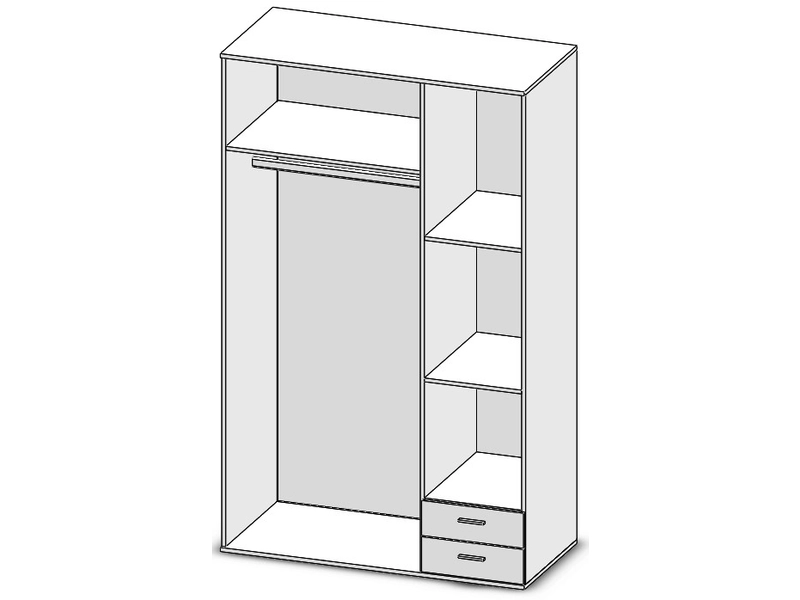 Drehtürenschrank ARLES weiss