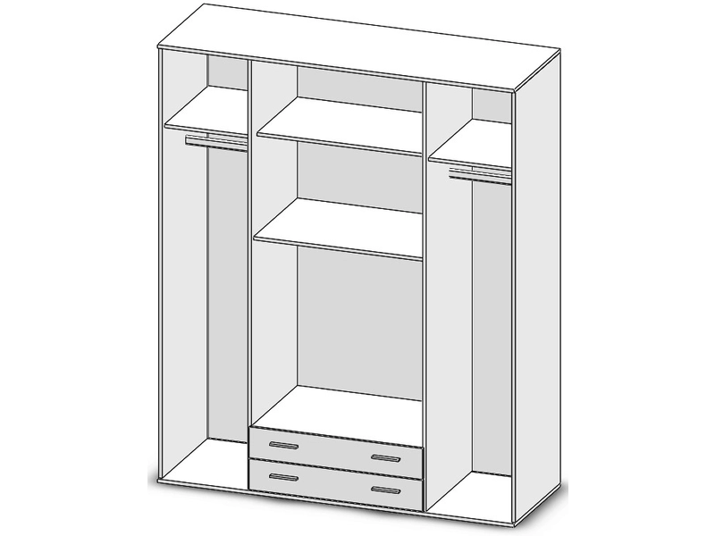 Drehtürenschrank ARLES weiss