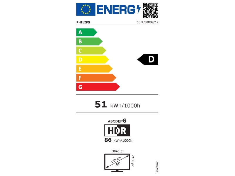 TV LED Ambilight PHILIPS 55''/139 cm