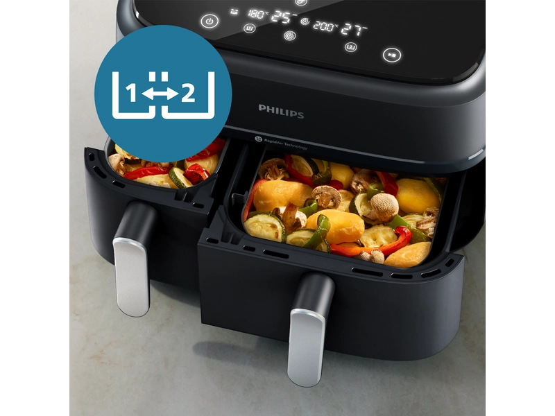 Luftfritteuse PHILIPS Airfryer Dualbasket