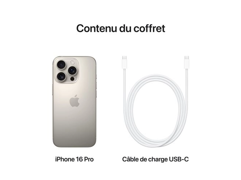 iPhone 16 Pro 5G APPLE Titane naturel