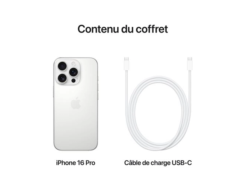 iPhone 16 Pro 5G APPLE Titane blanc