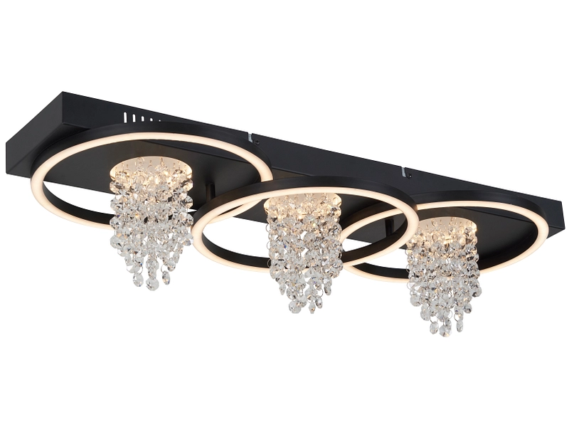 Deckenlampe LED SAFIR 65cm 40W schwarz