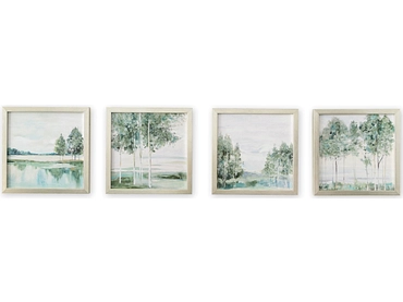 Bedruckte und handbemalte Leinwand TEENY 3-teilig mehrfarbig