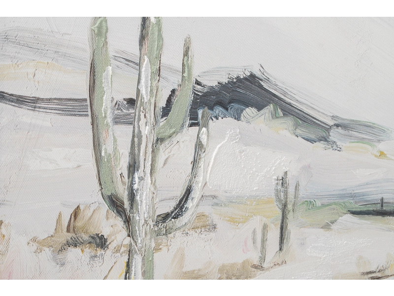 Toile imprimée et peinte main CACTY 1 pièce multicolore