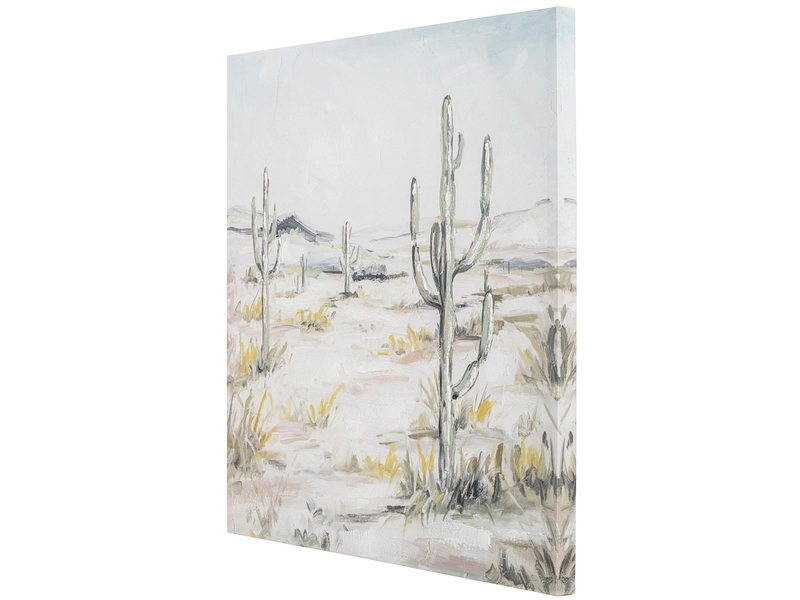 Toile imprimée et peinte main CACTY 1 pièce multicolore