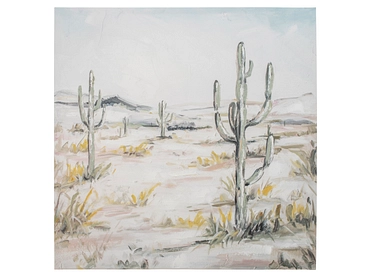 Toile imprimée et peinte main CACTY 1 pièce multicolore