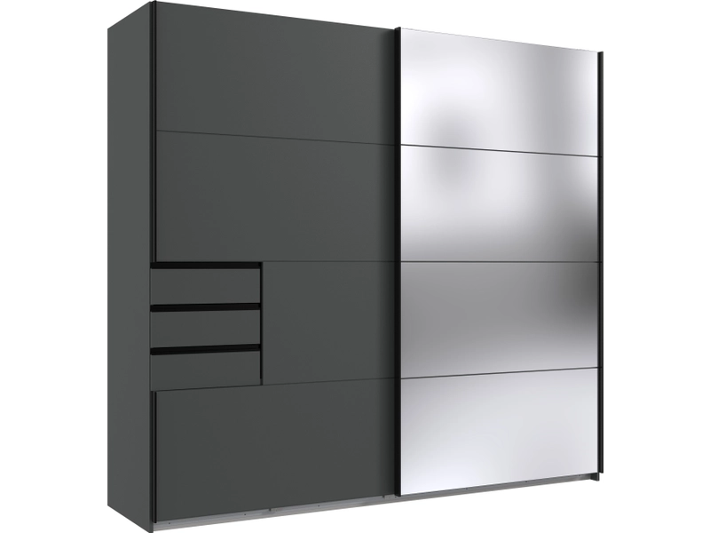 Armoire portes coulissantes ASCONA graphite