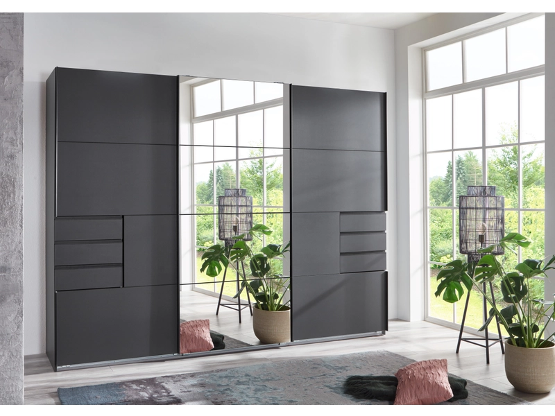 Armoire portes coulissantes ASCONA graphite